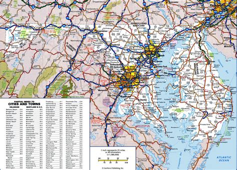 md map with cities